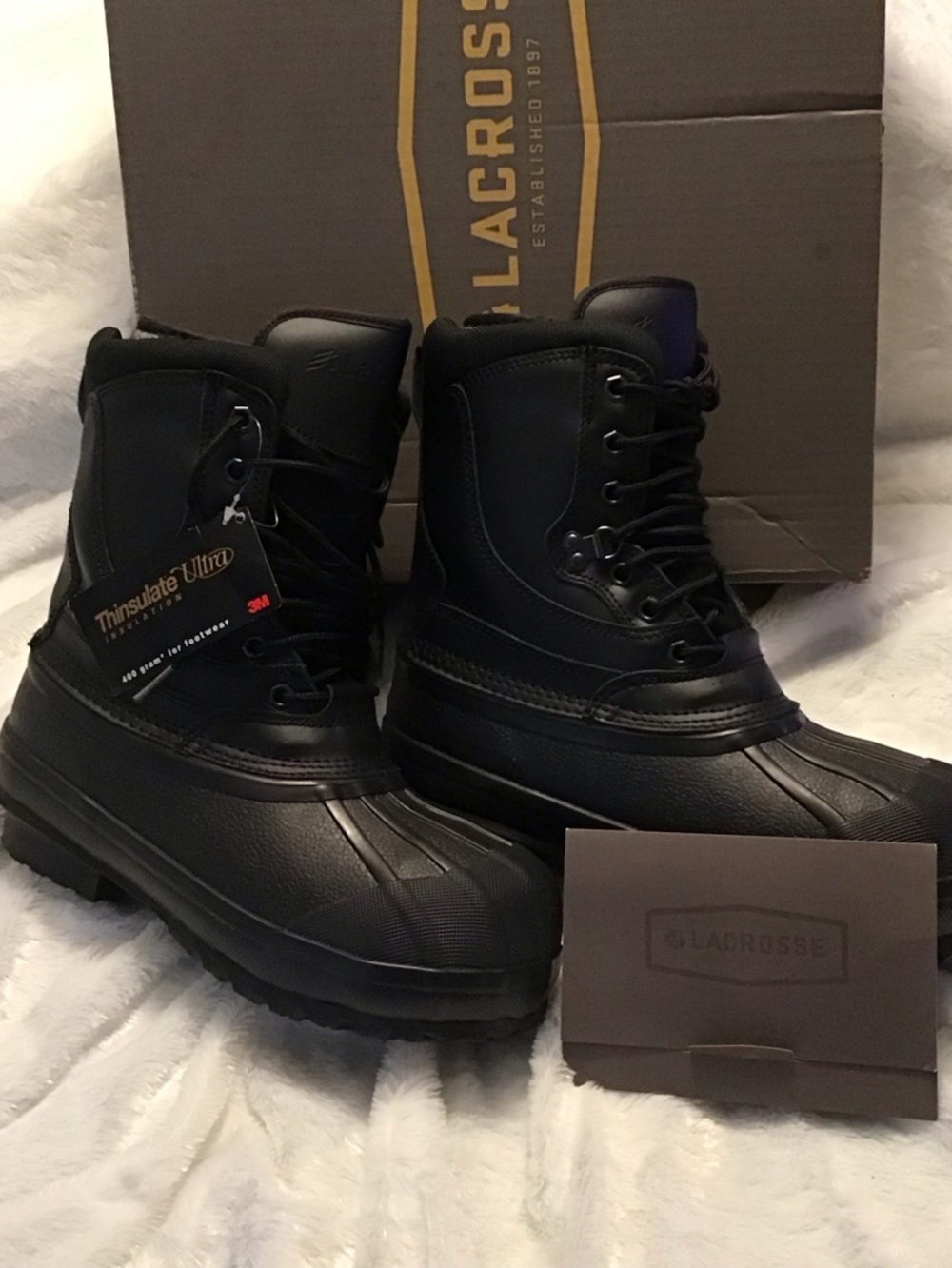 NWT Men’s LaCrosse NMT 12” 400G Insulated Boots.  Size 7